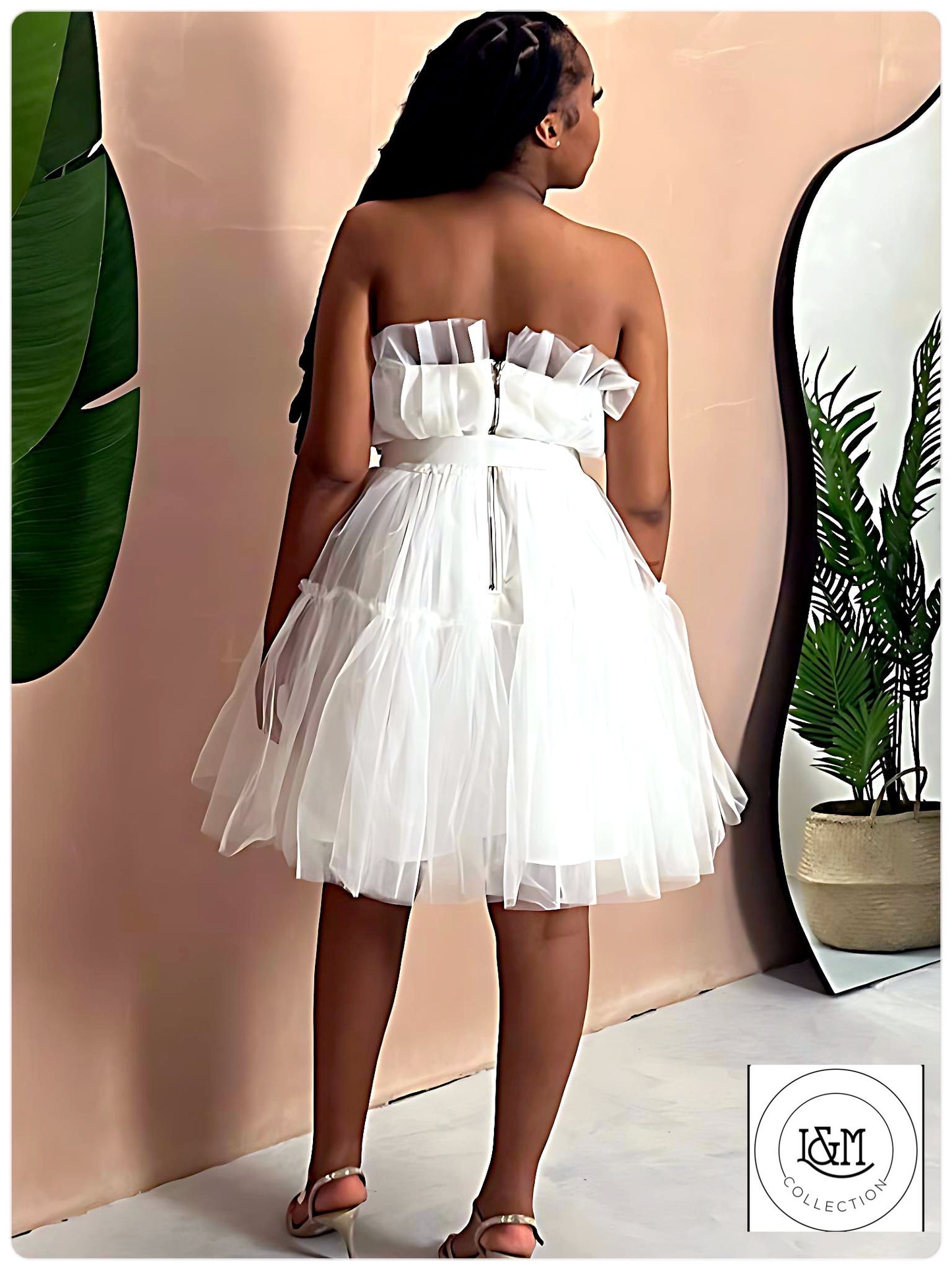Lily White Tulle Mini Dress