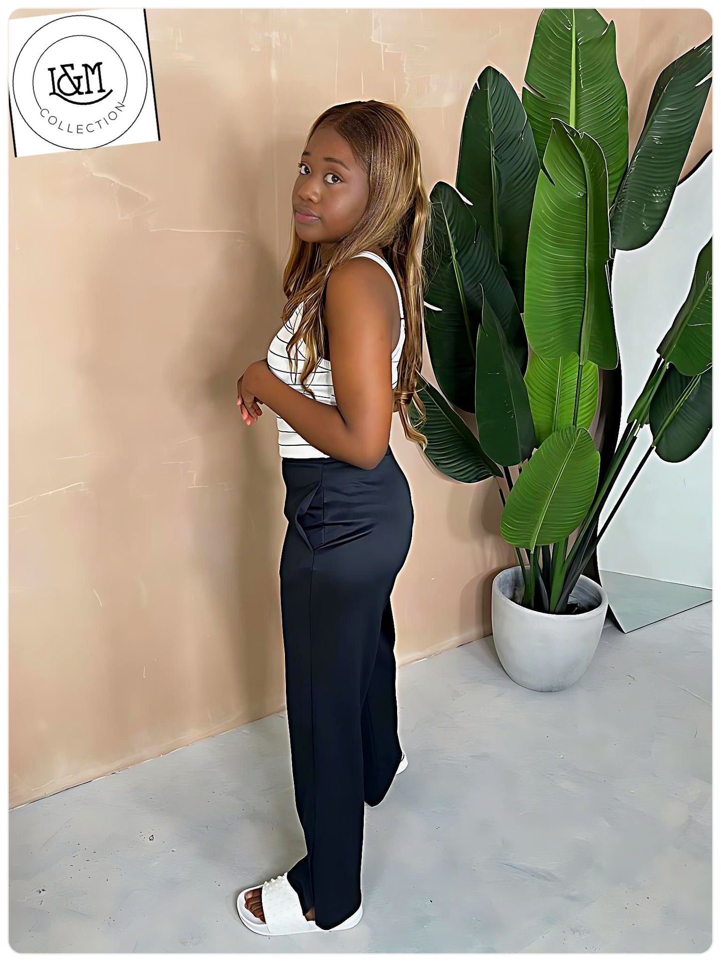 joggers with a front split
