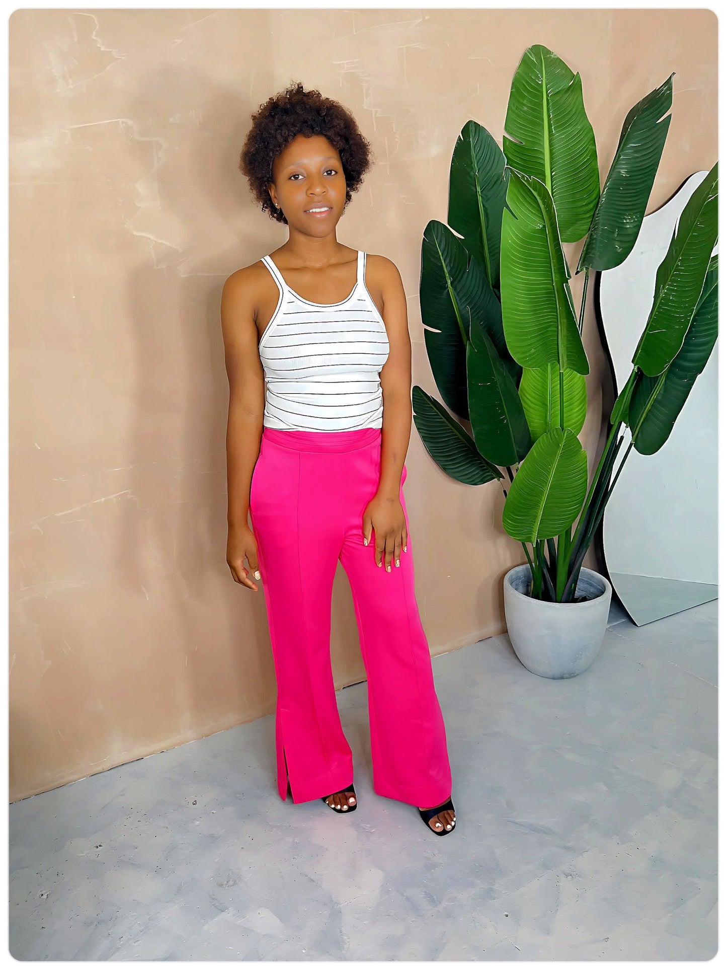 joggers with a front split