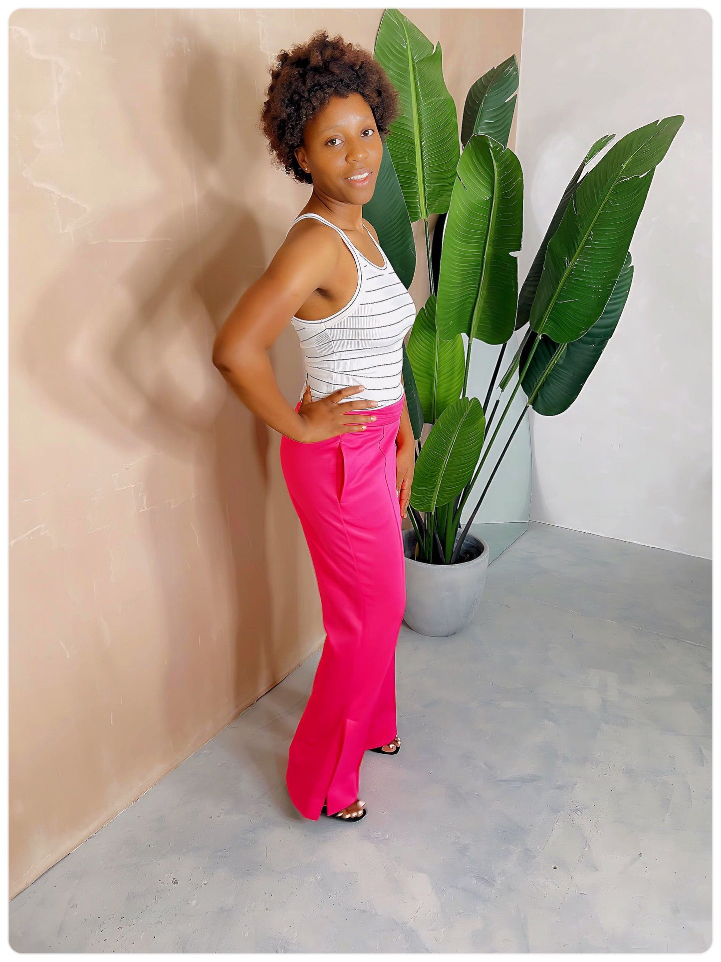 joggers with a front split