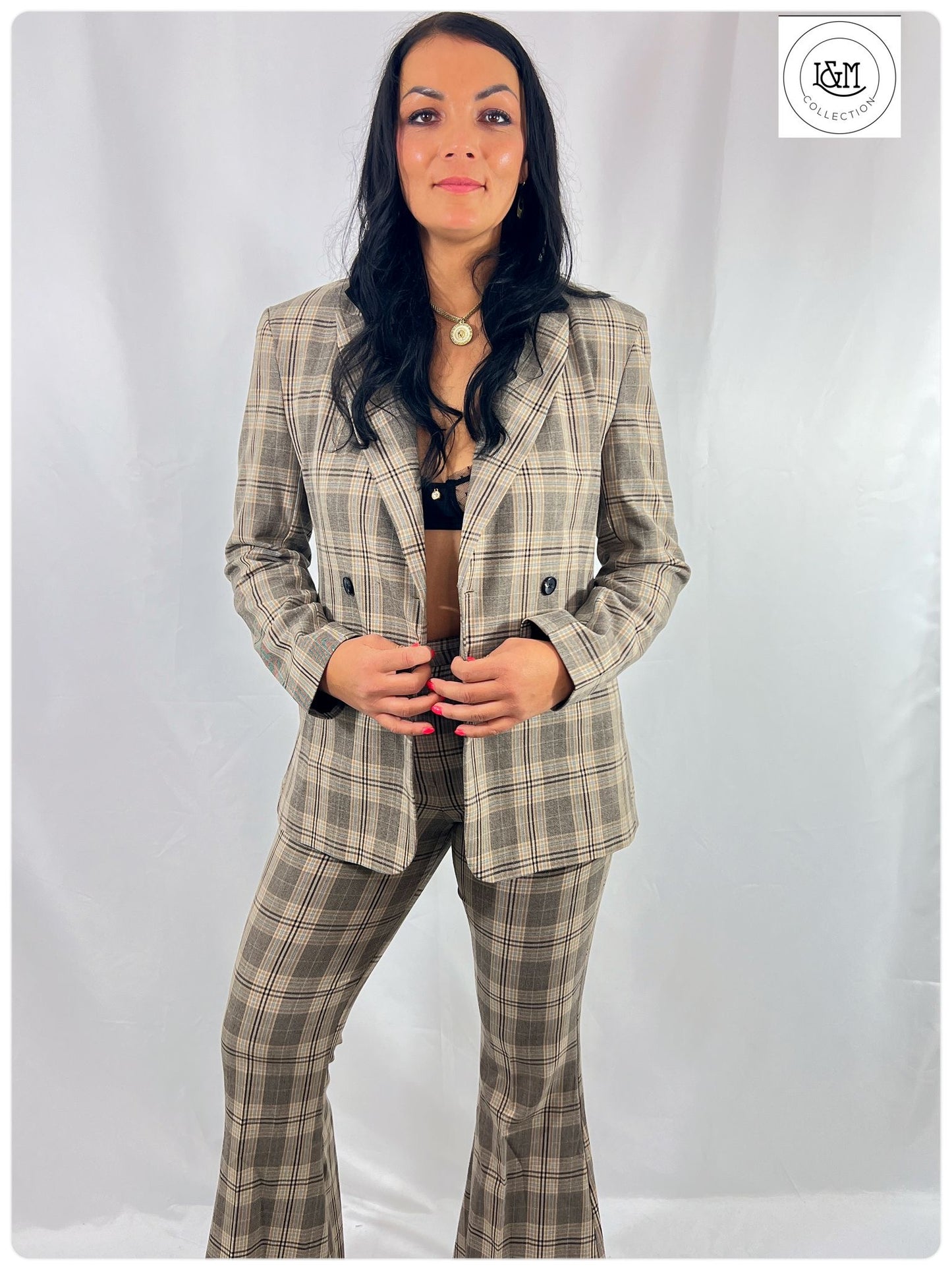 Double breasted slim fit blazer and a matching trouser